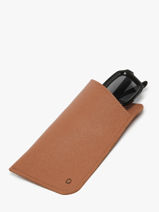 Sunglass Case Madras Leather Etrier Brown madras EMAD5017-vue-porte