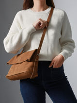 Crossbody Bag Cavalier Nubuck Leather Etrier Beige cavalier nubuck ECAN135M-vue-porte