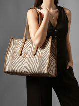 Shoulder Bag Safari Etrier Brown safari ESAI160L-vue-porte