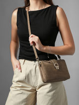 Shoulder Bag Equestre Croco Leather Etrier Brown equestre croco EECQ0143-vue-porte