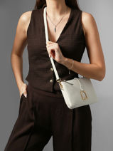 Crossbody Bag Torsade Leather Etrier White torsade ETOS0142-vue-porte