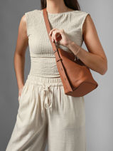 Shoulder Bag Backpack S Cavalier Leather Etrier Brown cavalier ECLR126S-vue-porte