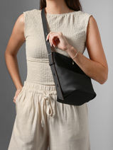 Shoulder Bag Backpack S Cavalier Leather Etrier Black cavalier ECLR126S-vue-porte