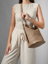 Shoulderbag Backpack M Cavalier Leather Etrier Brown cavalier ECLR126M-vue-porte